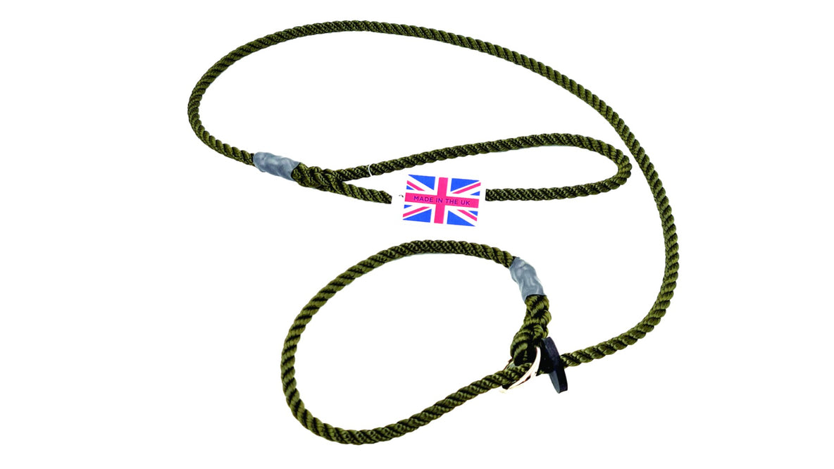 Bisley Deluxe Slip Lead with Rubber Stop in Green