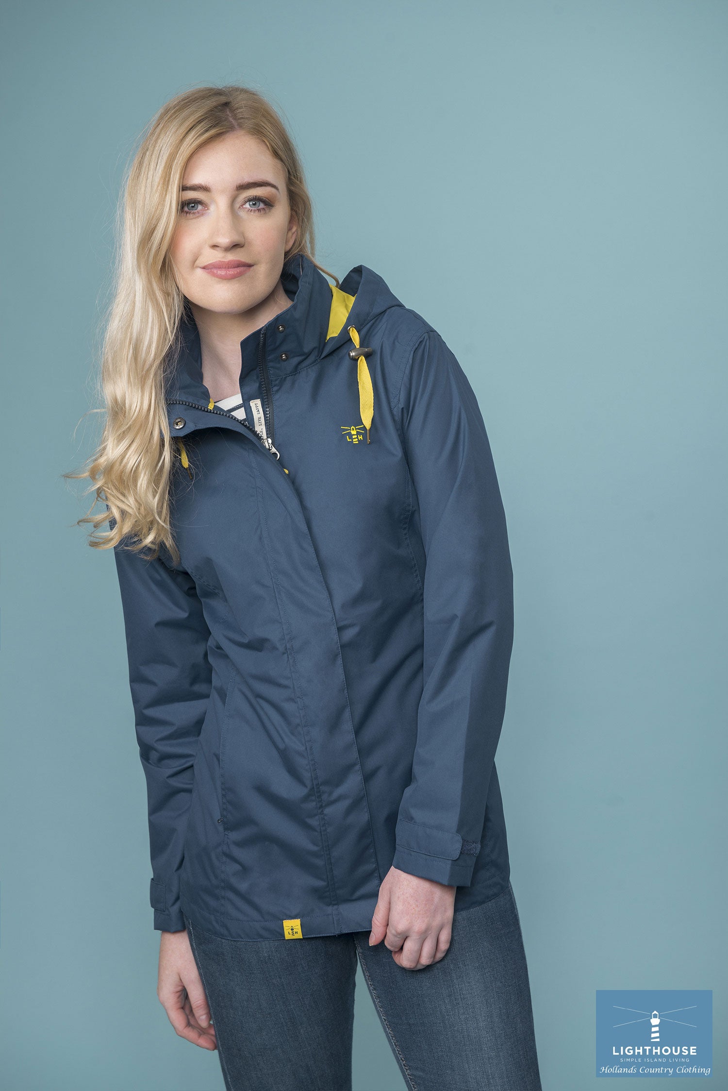 navy Lighthouse Beachcomber Waterproof Jacket