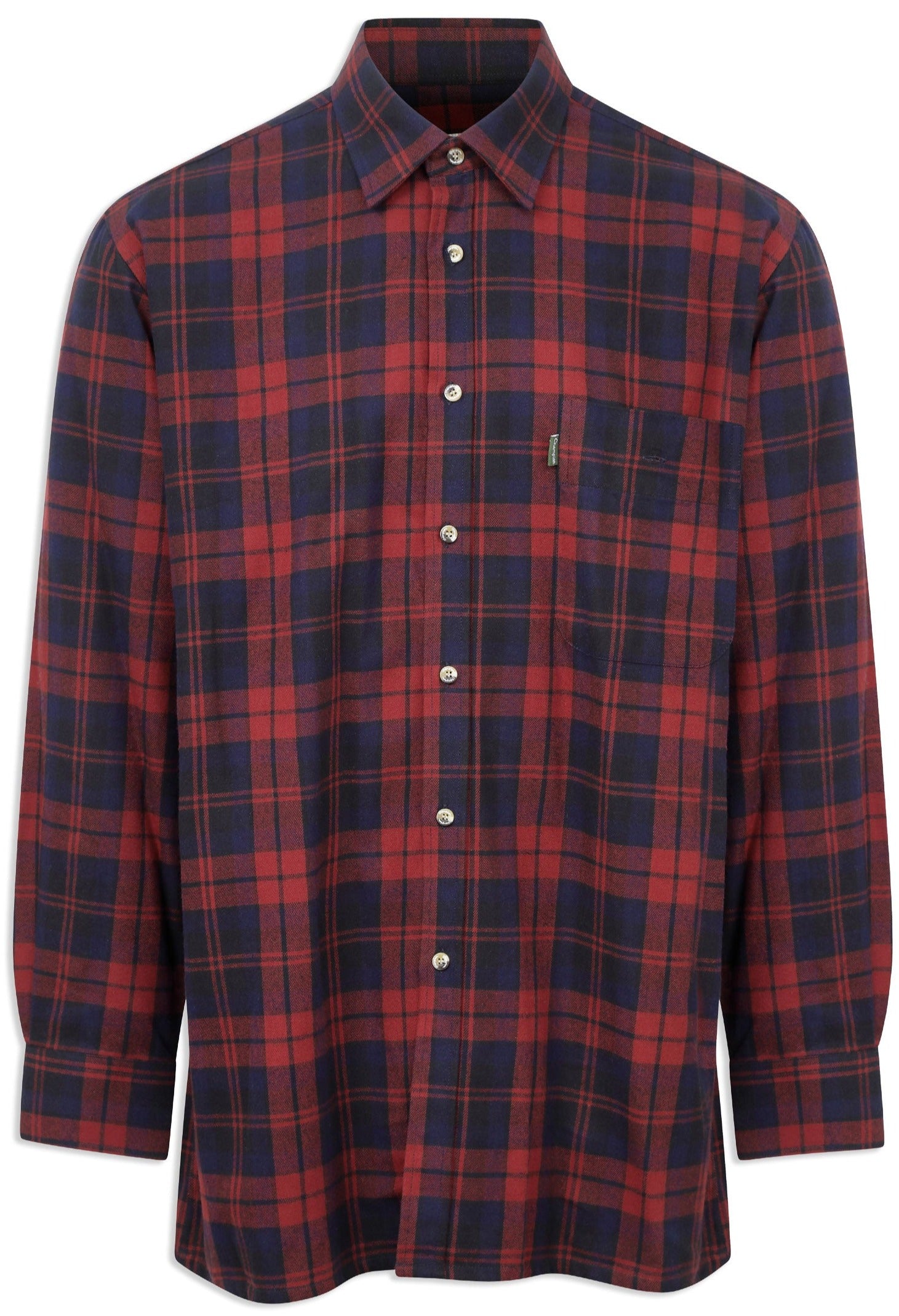 Handsome plaid shirt in dark tartan check 