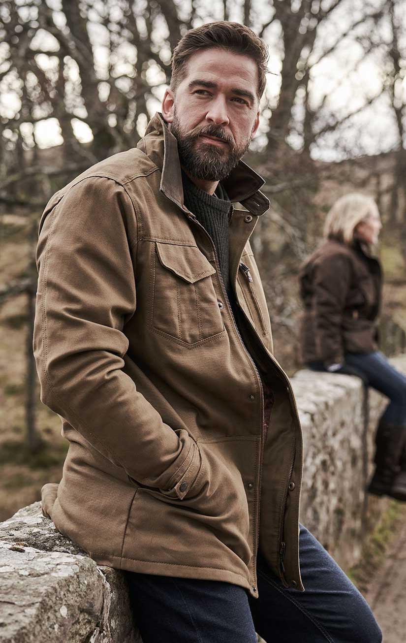 Mens canvas shop parka jacket