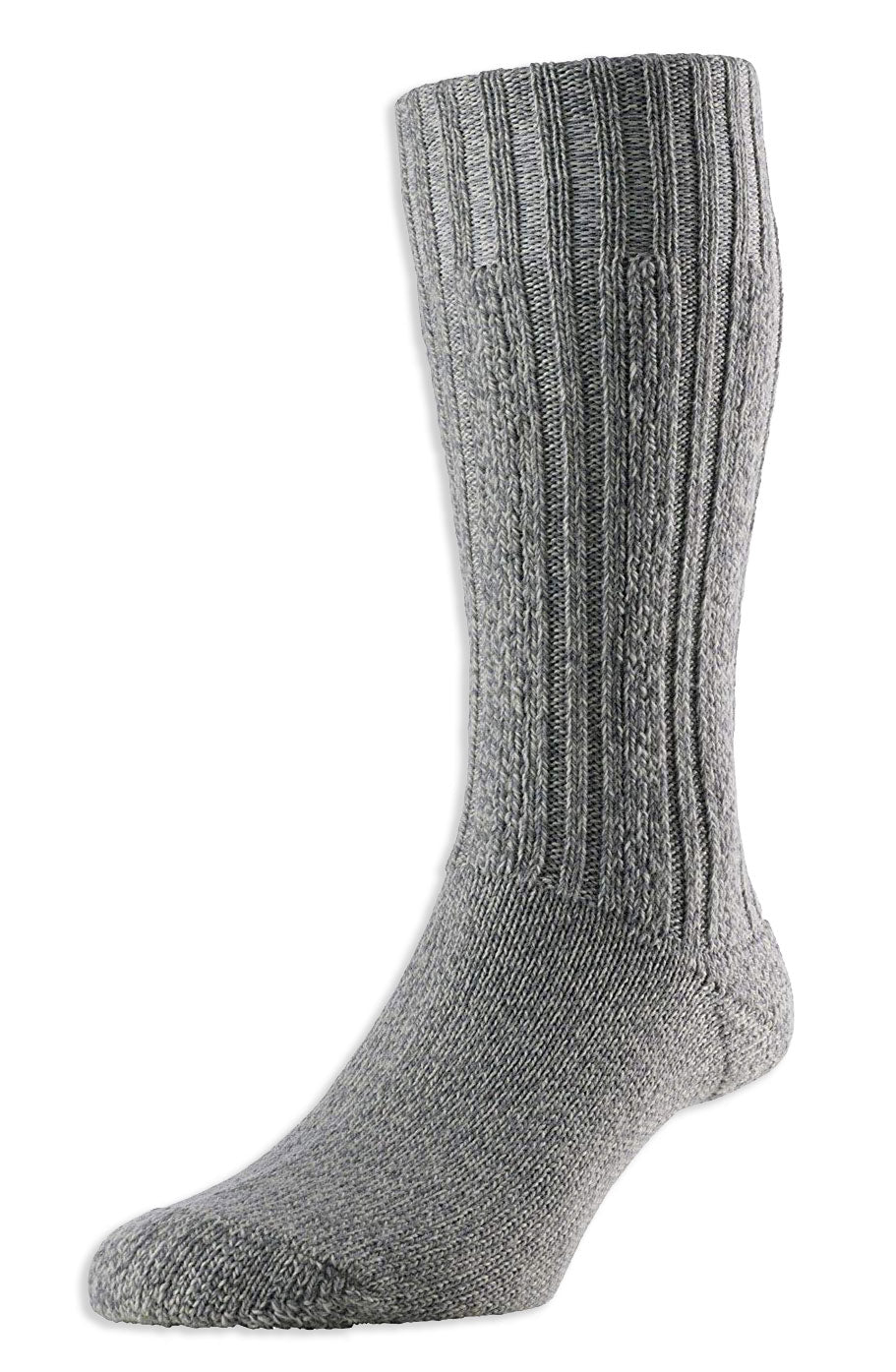 HJ Hall Merino Wool Boot SockGrey Marl  