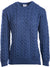 Deep Blue Aran Woollen Mills Ladies Merino Crew Neck Sweater #colour_deep-blue
