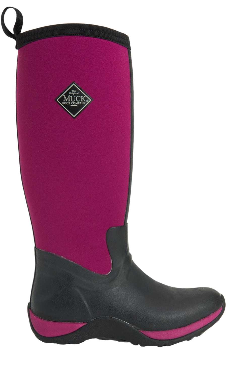 Muck Boots Womens Arctic Adventure Tall Boots in Black Maroon 