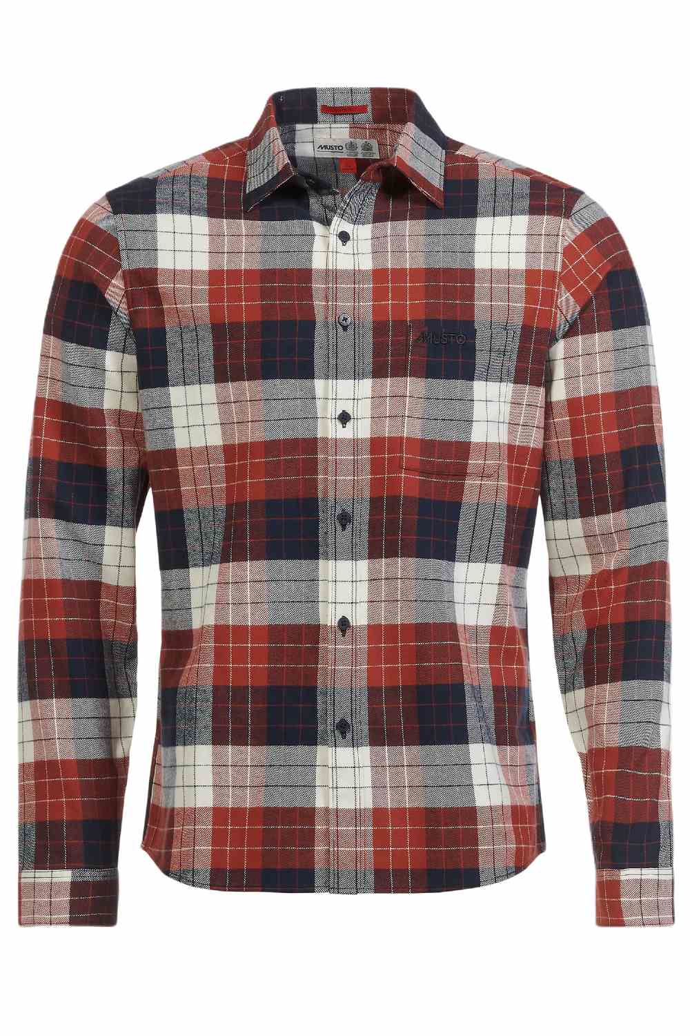 Must Marina Plaid L/S Shirt in Burnt Hena