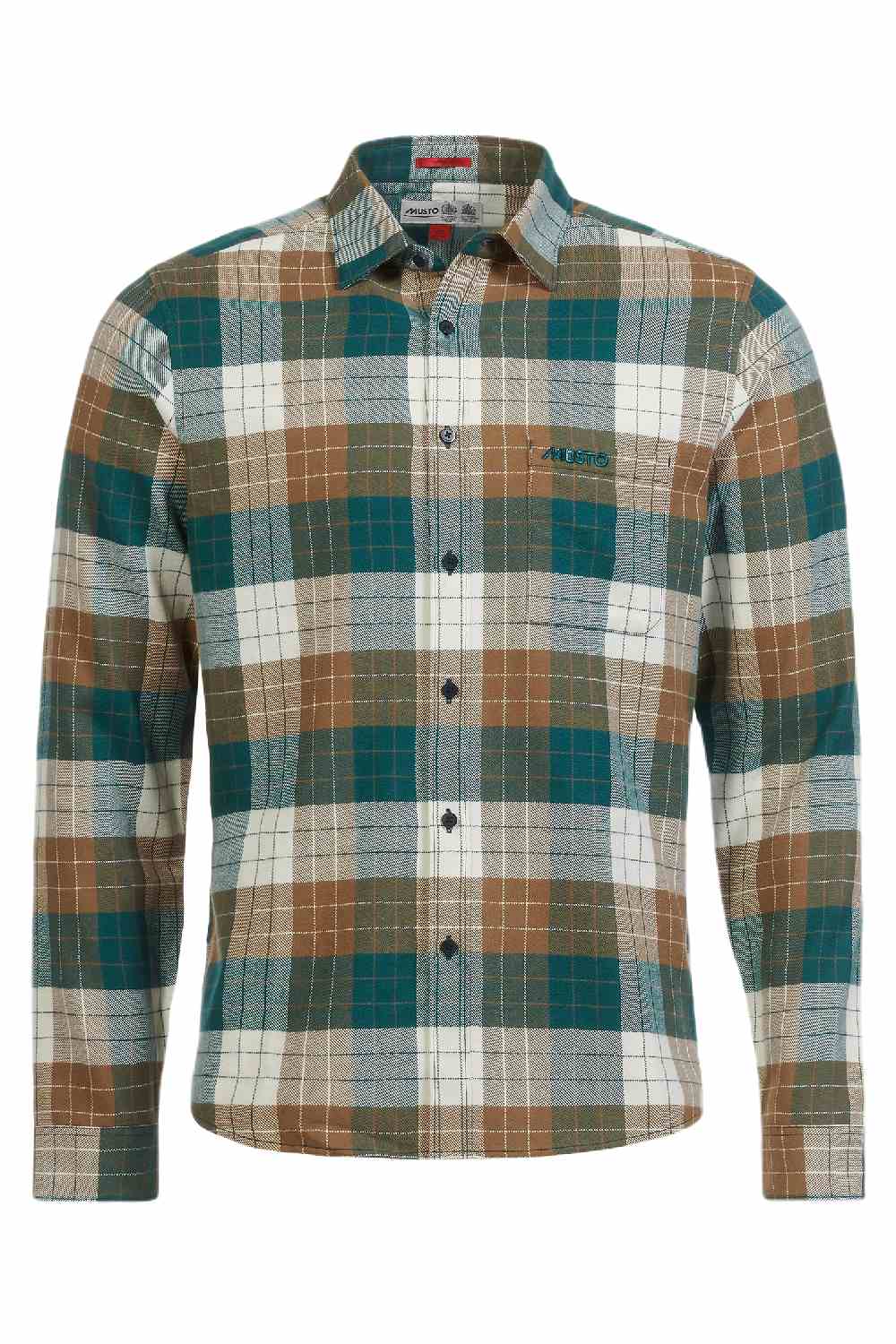 Must Marina Plaid L/S Shirt in Dark Caramel