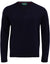 Alan Paine Streetly Lambswool V Neck Jumper in Navy #colour_navy