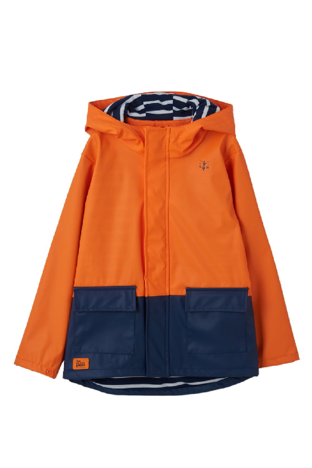 Lighthouse Anchor Boys Coat Orange/Navy 