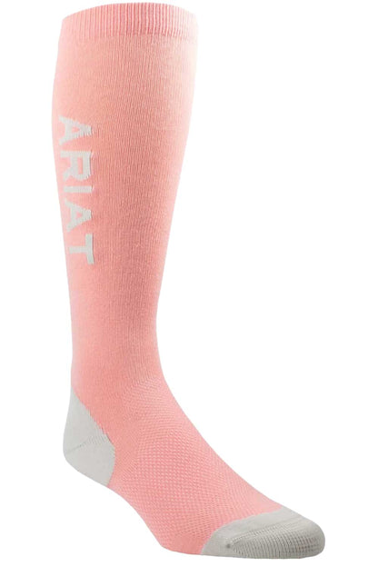 AriatTEK Performance Socks in Peach Blossom/Heather Grey 