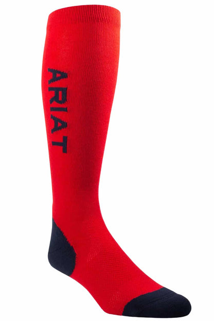 AriatTEK Performance Socks in Red/Navy 