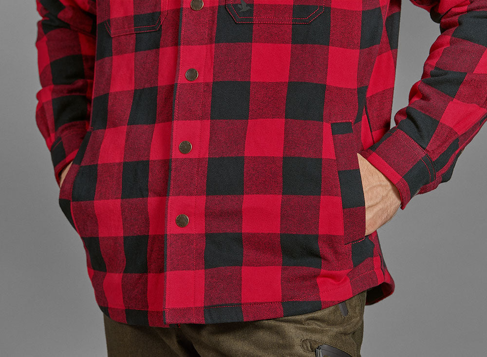 Red and Black Check Seeland Canada Quilted Shirt 