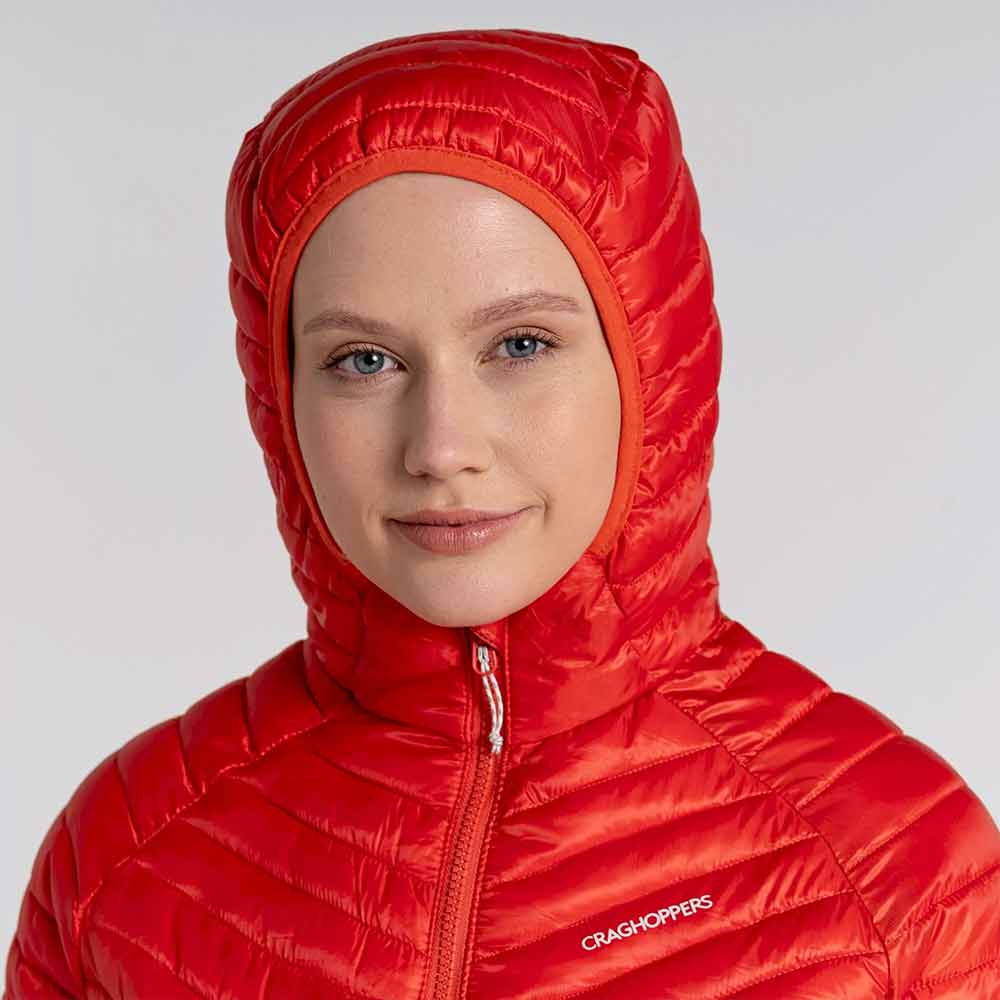 Craghoppers ExpoLite Ladies Hooded Insulated Jacket- Ember Orange