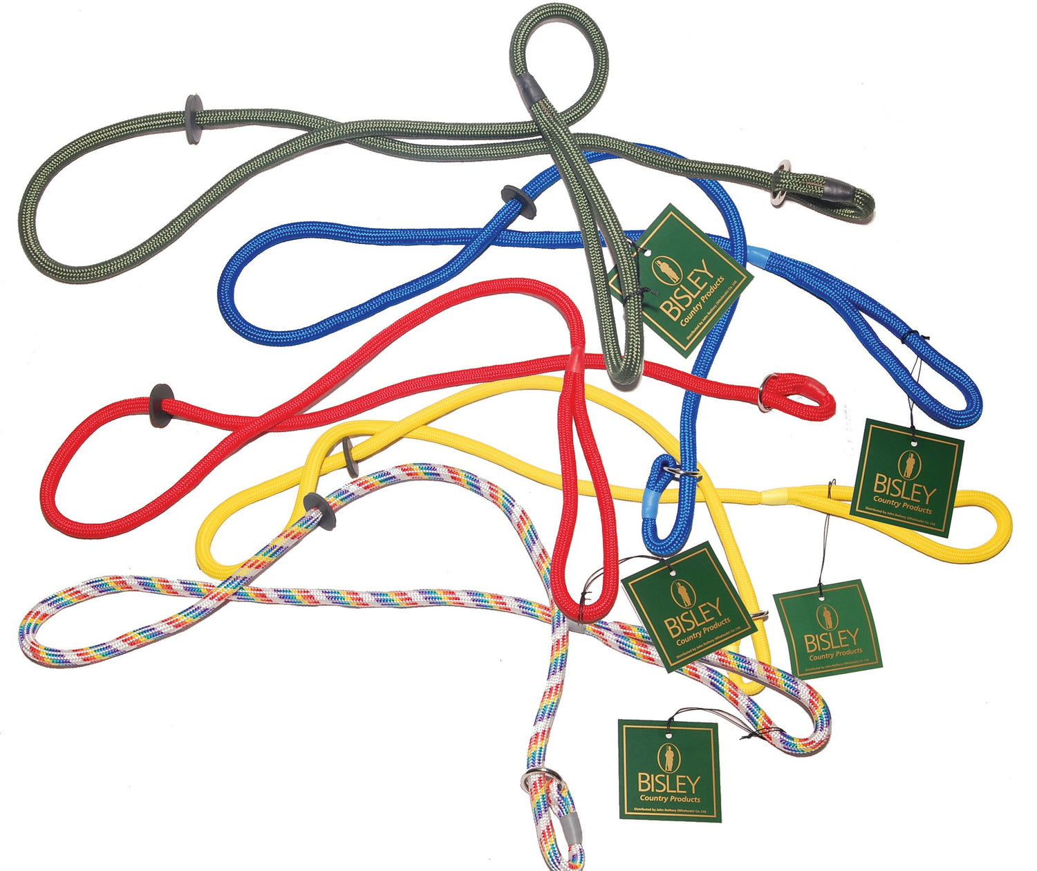 Bisley Loose Slip Lead in Green, Red, Blue, Yellow, Multicolour