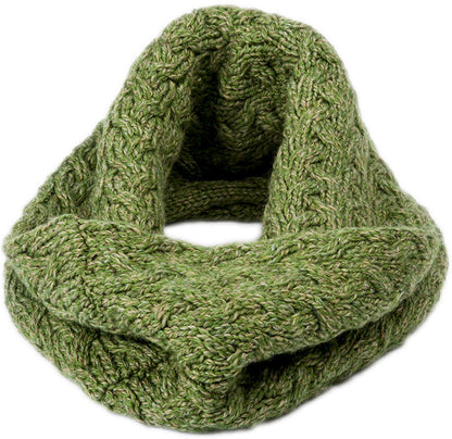 Sage Green Aran Merino Wool Snood 