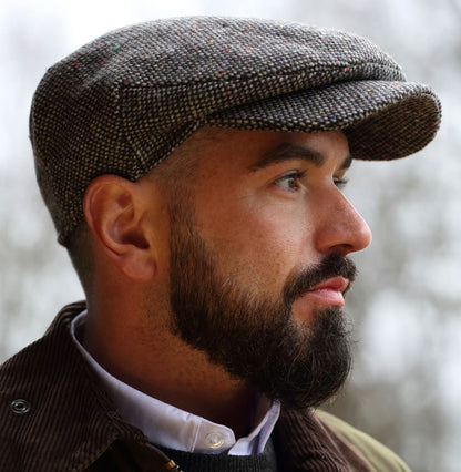 Full Body Tweed Flat Cap by Hanna Hats of Donegal