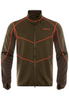 Harkila Scandinavian Fleece Jacket in Willow Green/Shadow Brown #colour_willow-green-shadow-brown