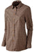 Harkila Selja Lady Long Sleeved Shirt in Bright Port #colour_bright-port-check