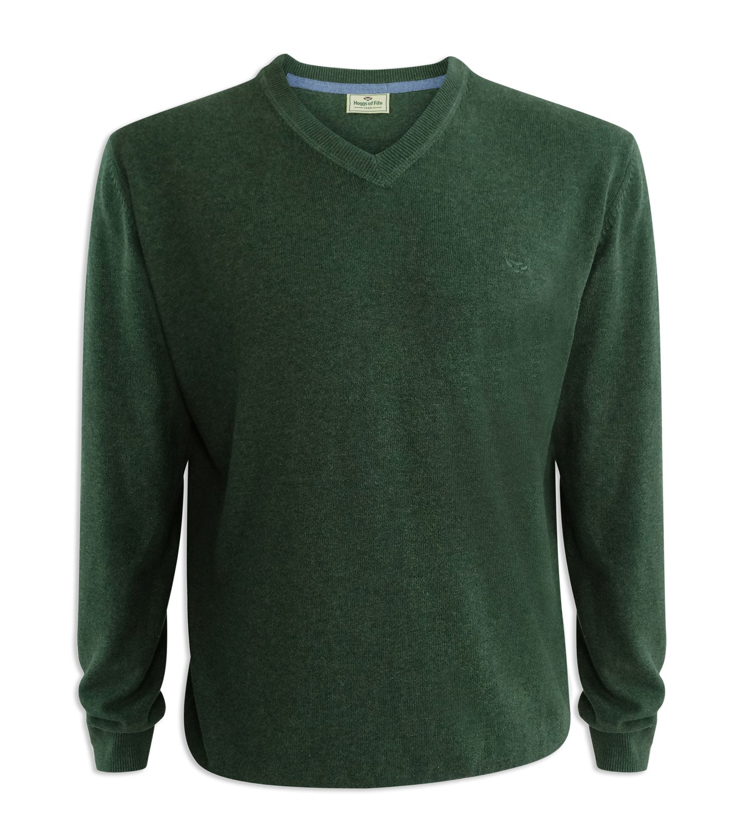 Stirling V Neck Cotton Sweater by Hoggs of Fife 