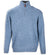 Pale Blue Aran Wool Zip Neck Sweater  #colour_blue