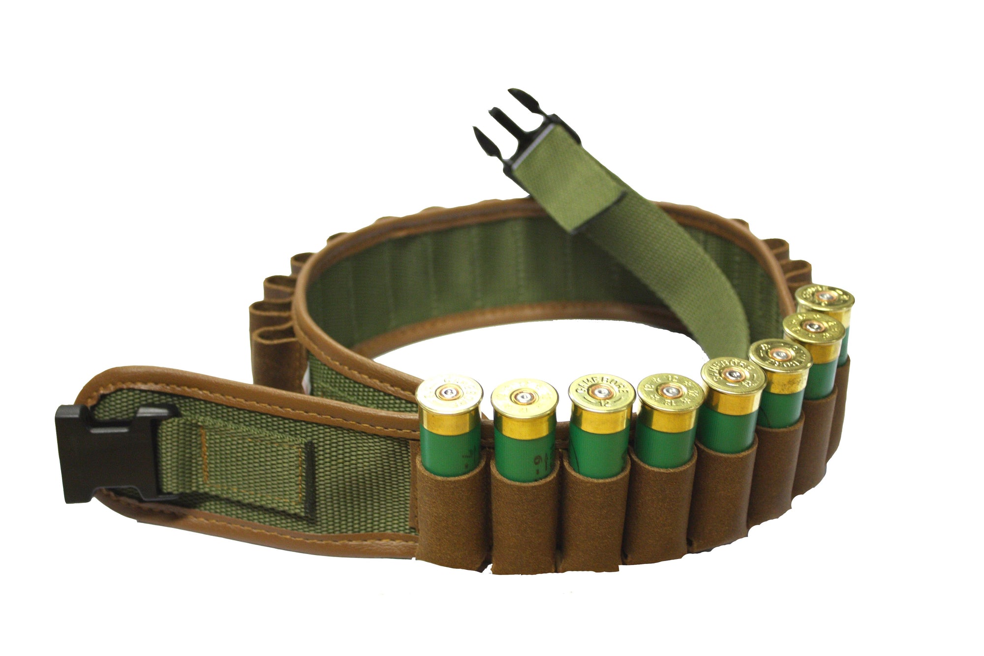 Bisley Cartridge Belt 12G Leather On Webbing Pockets