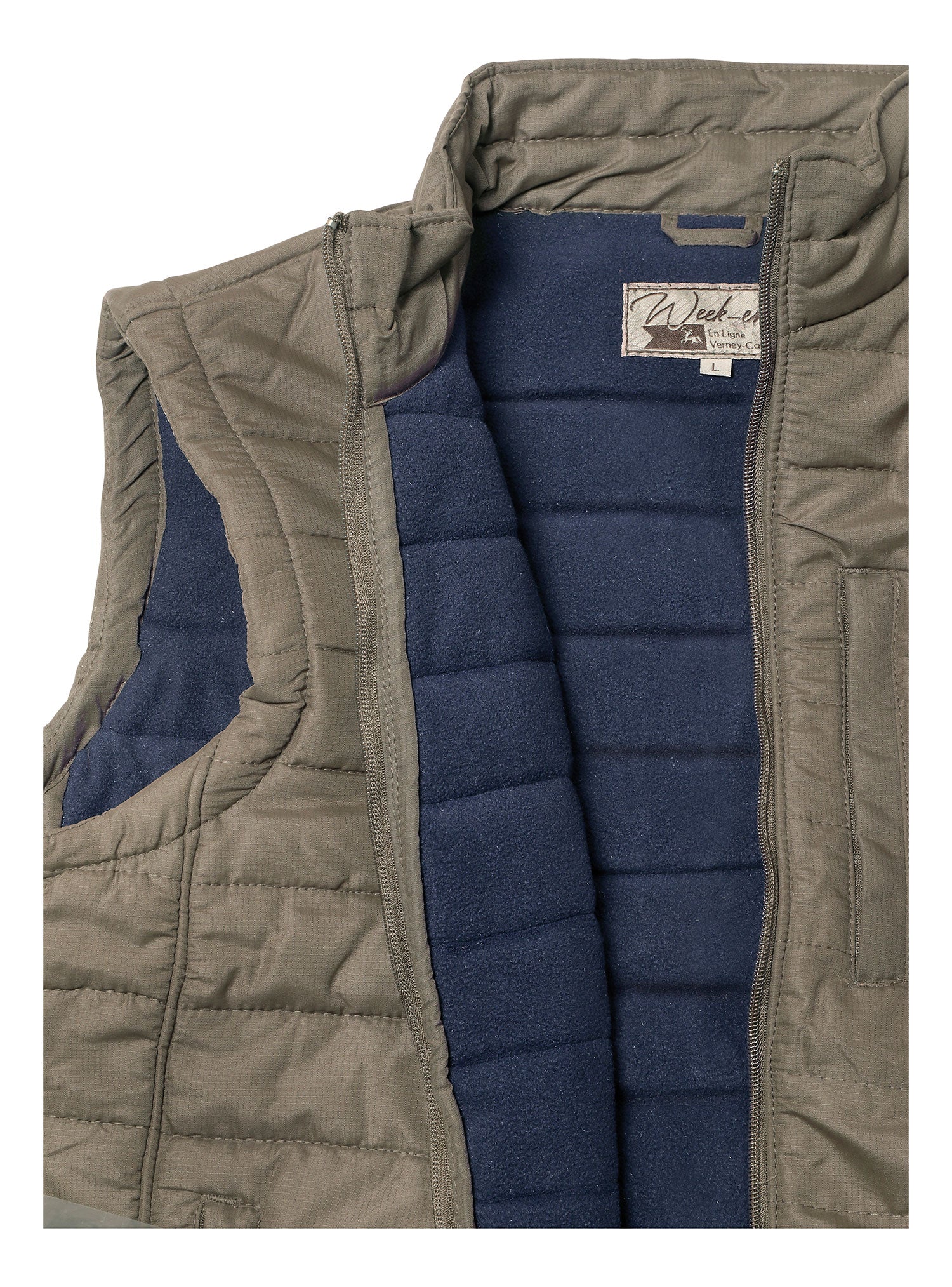 Micro fleece lining Verney Carron Doudoune Quilted Gilet