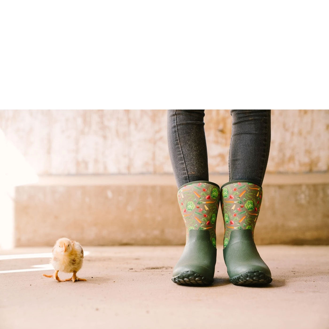 Green Veggie Print Muck Boots Women&