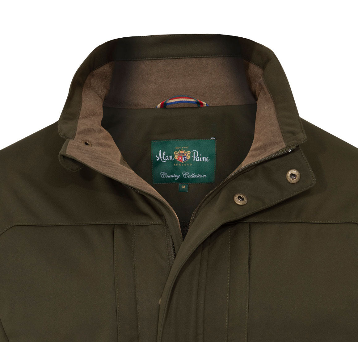 Collar detail Alan Paine Westermoor Softshell Jacket