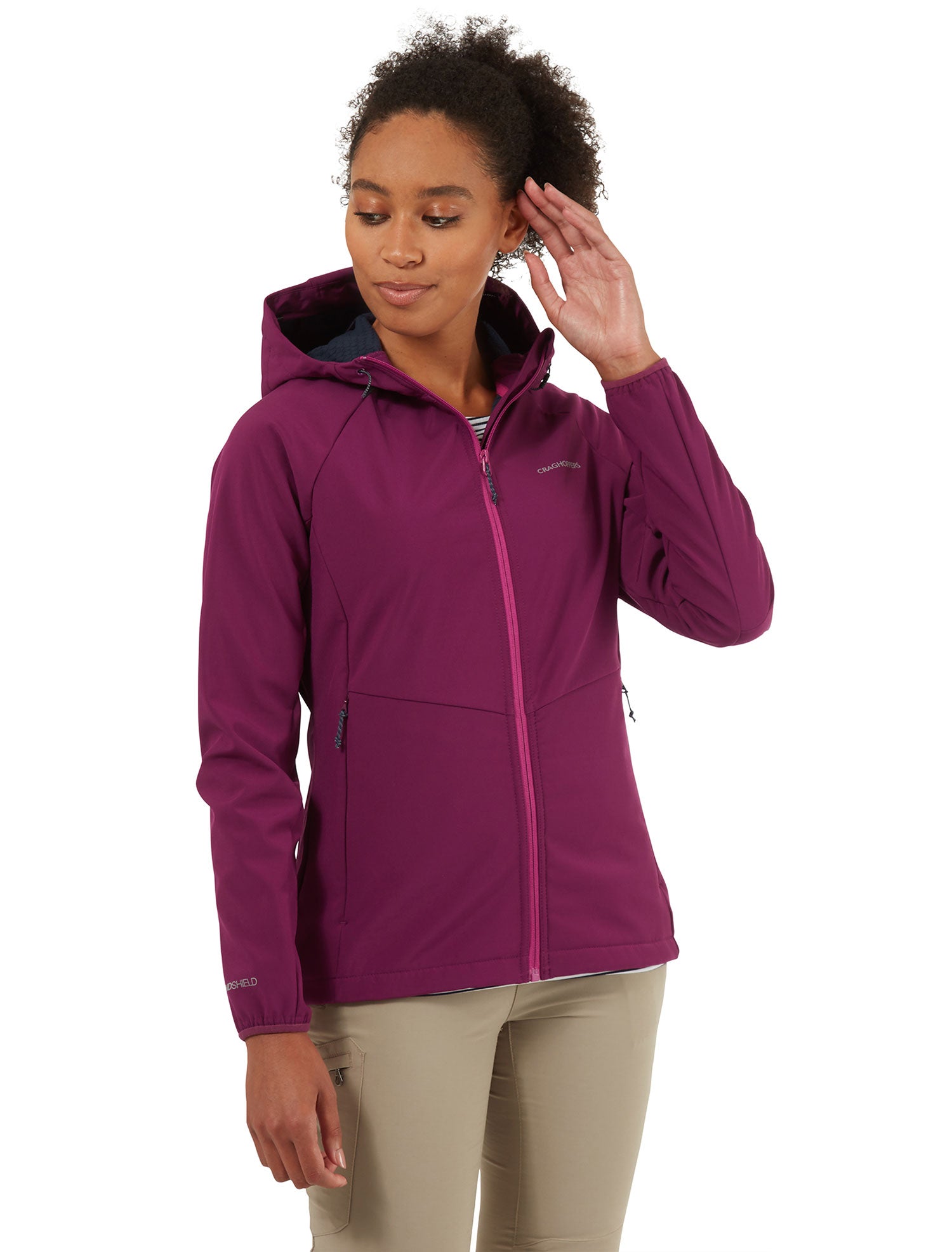Women's Kalti Weatherproof Hooded Jacket - Charcoal / Teak Blue